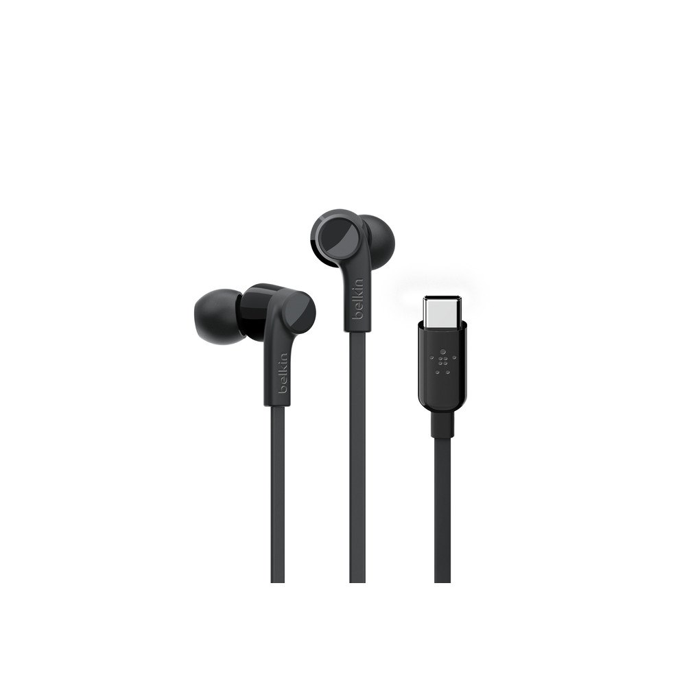 Belkin International Belkin ROCKSTAR Hörlurar Kabel I öra Samtal/musik USB Type-C Svart