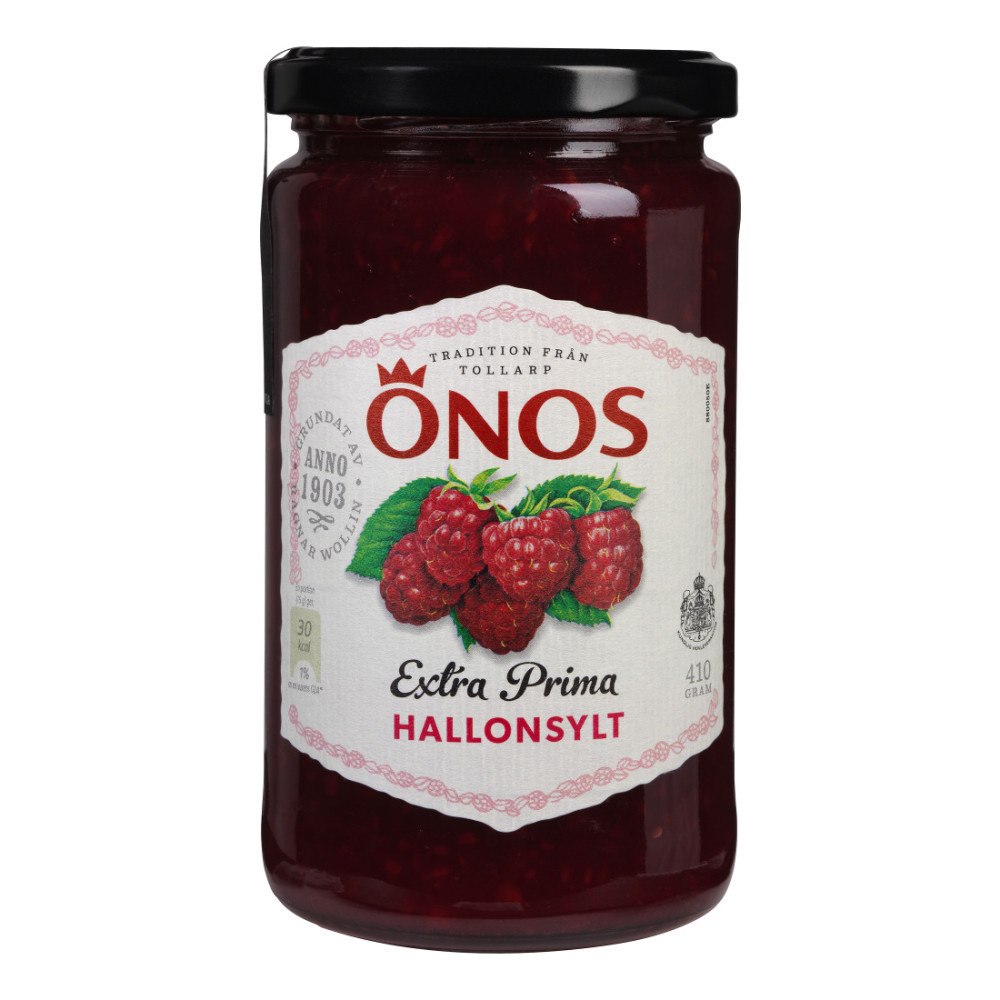 ÖNOS Hallonsylt 410 g (Utgånget datum)