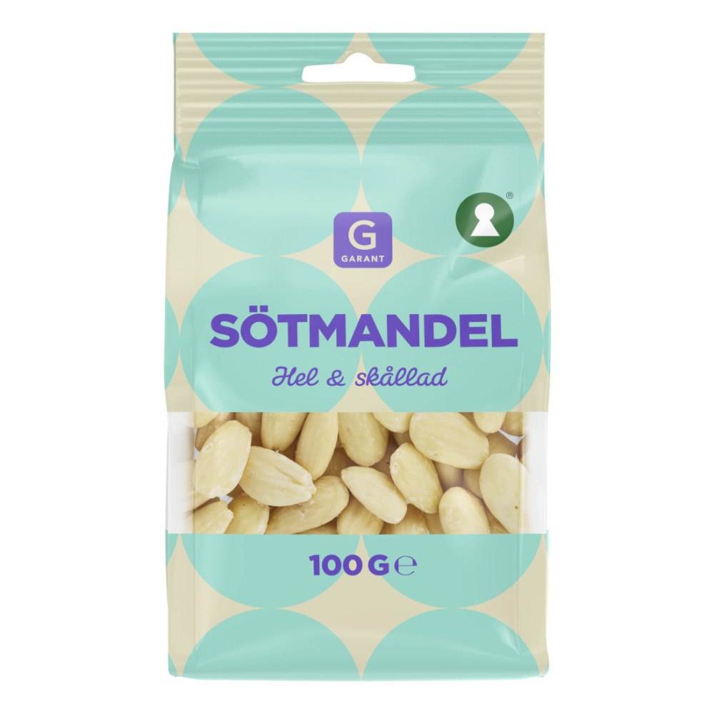 GARANT Mandel Skållad Hel 100 g