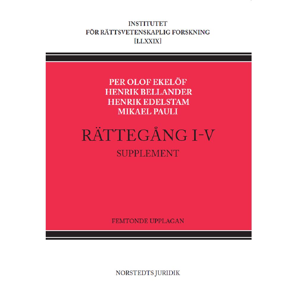 Mikael Pauli Rättegång I-V. Supplement (häftad)
