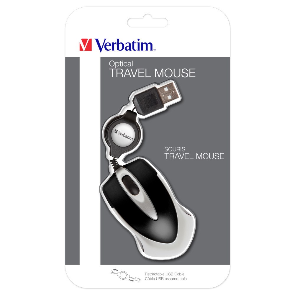VERBATIM Verbatim Go Mini datormöss Ambidextrous USB Type-A Optisk 1000 DPI
