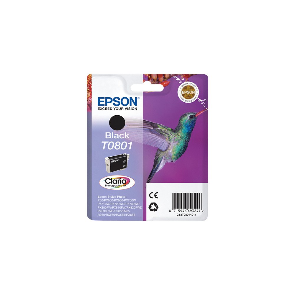 EPSON Epson T0801 - svart - original - bläckpatron