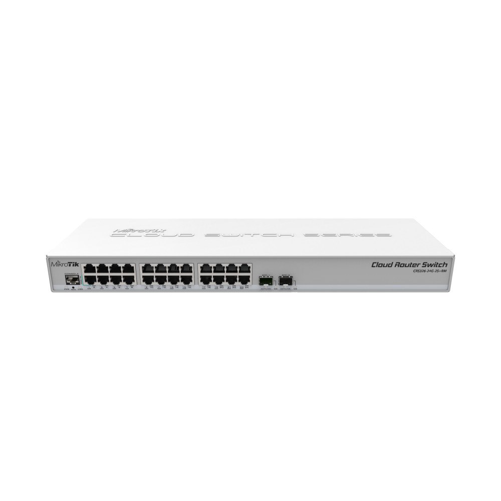 MikroTik MikroTik Cloud Router Switch CRS326-24G-2S+RM - switch - 24 portar - Administrerad - rackmonterbar