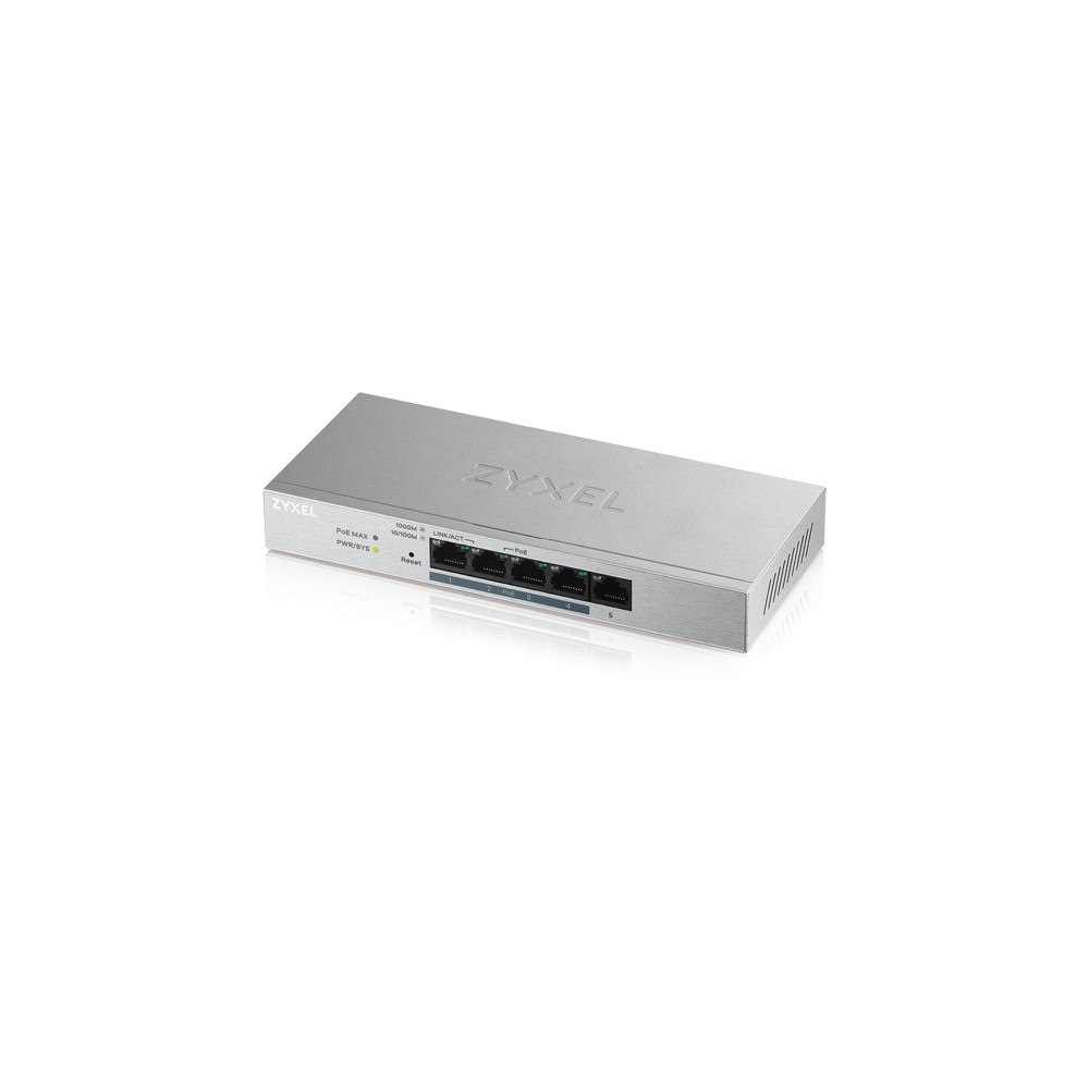 ZyXEL Communications Zyxel GS1200-5HP v2 hanterad Gigabit Ethernet (10/100/1000) Strömförsörjning via Ethernet (PoE) stöd Grå