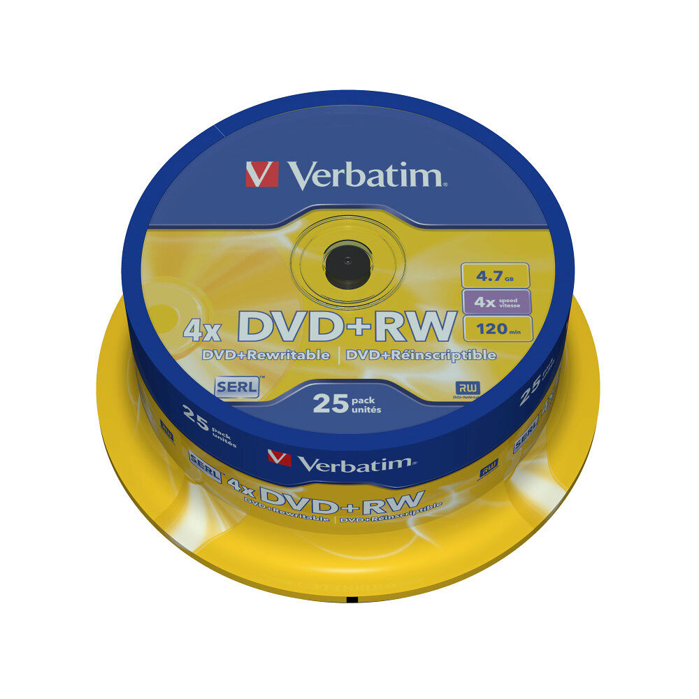 VERBATIM Verbatim - DVD+RW x 25 - 4.7 GB - lagringsmedier