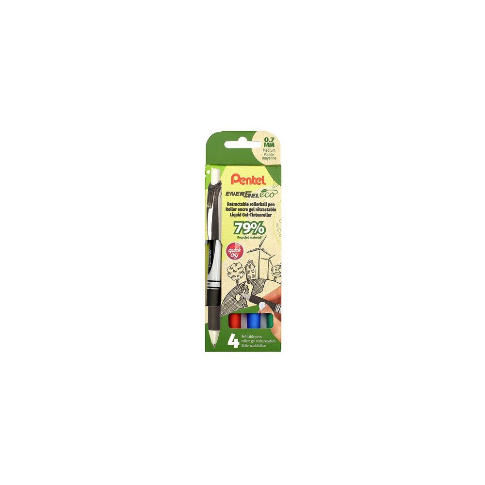 Pentel Gelpenna PENTEL EnerGel BL77 0,7 sf 4/fp