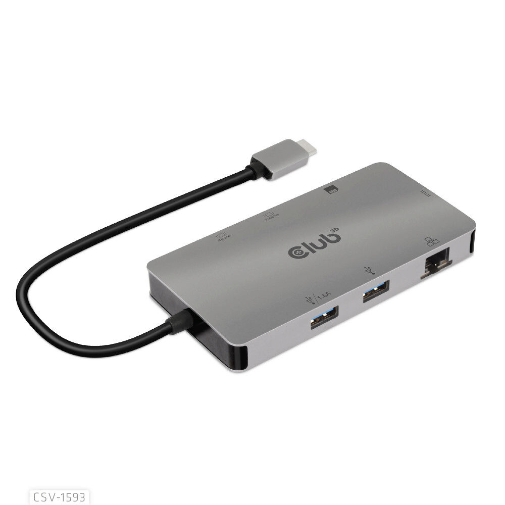 Club 3D Club 3D - dockningsstation - USB-C 3.2 Gen 1 / Thunderbolt 3 - HDMI - 1GbE