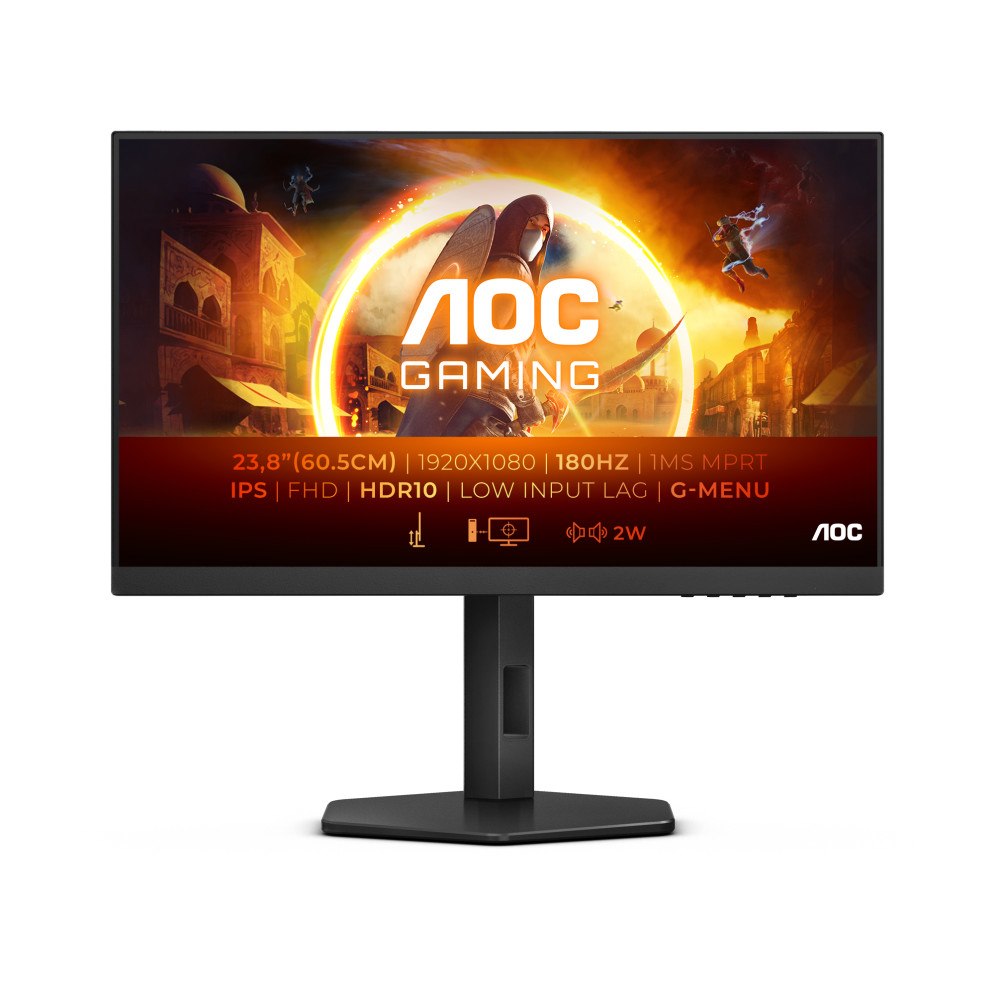 AOC AOC 24G4X platta pc-skärmar 60,5 cm (23.8") 1920 x 1080 pixlar Full HD LCD Svart