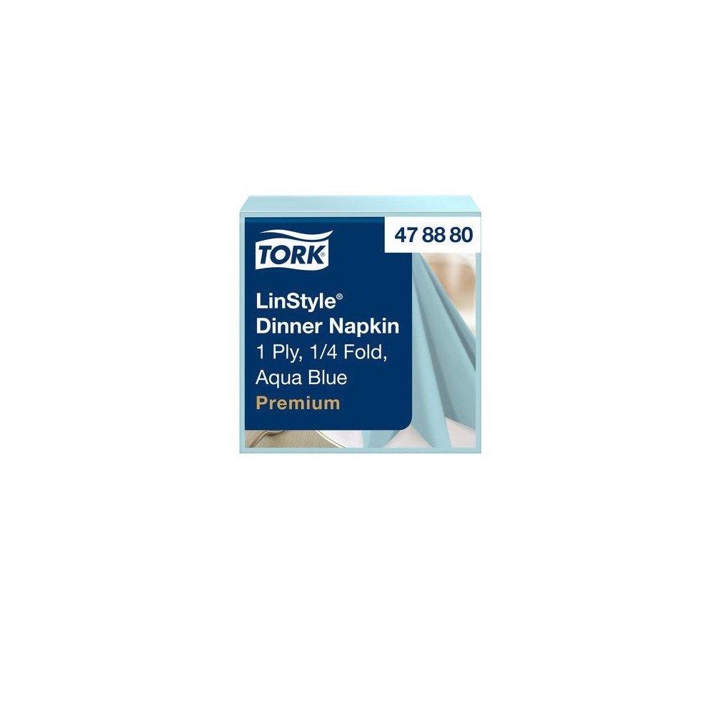 TORK Servett TORK LinStyle Middag aqua 50/fp