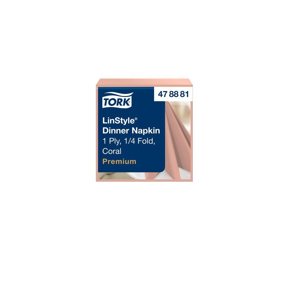 TORK Servett TORK LinStyle Middag coral 50/fp