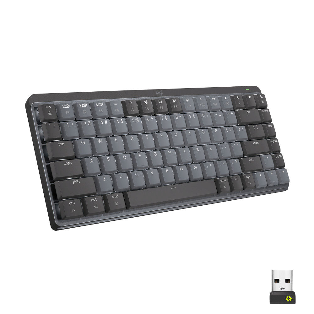 Logitech Logitech MX Mini Mechanical tangentbord Trådlös RF + Bluetooth QWERTY Amerikanskt internationellt grafit, Grå