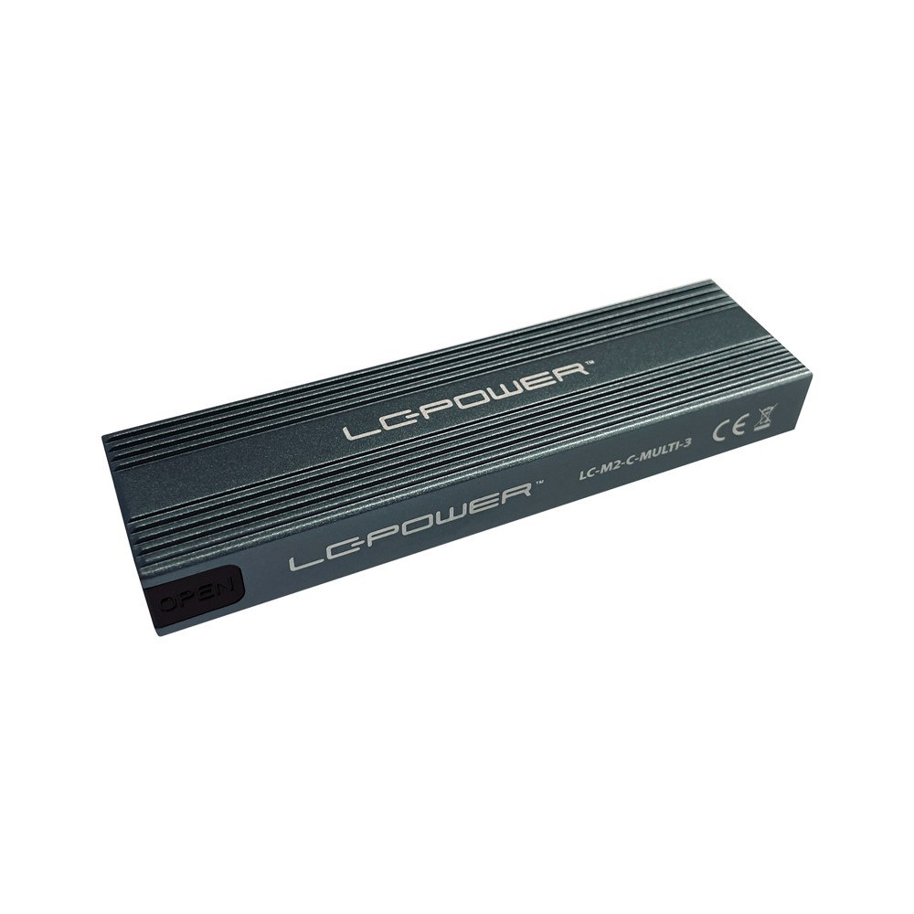 LC Power LC-Power LC-M2-C-MULTI-3 Hölje för lagringsenheter SSD-inkapsling Antracit M.2