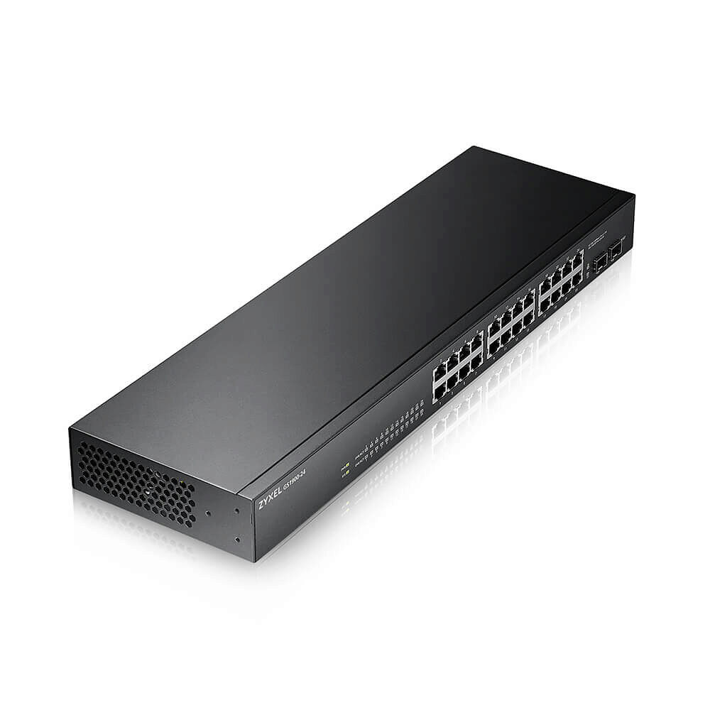 ZyXEL Communications Zyxel GS-1900-24 v2 hanterad L2 Gigabit Ethernet (10/100/1000) 1U Svart