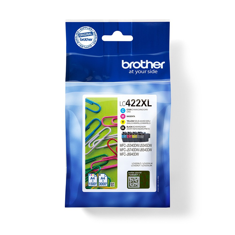 Brother Brother LC422XLVAL bläckpatroner 4 styck Original Svart, Cyan, Magenta, Gul