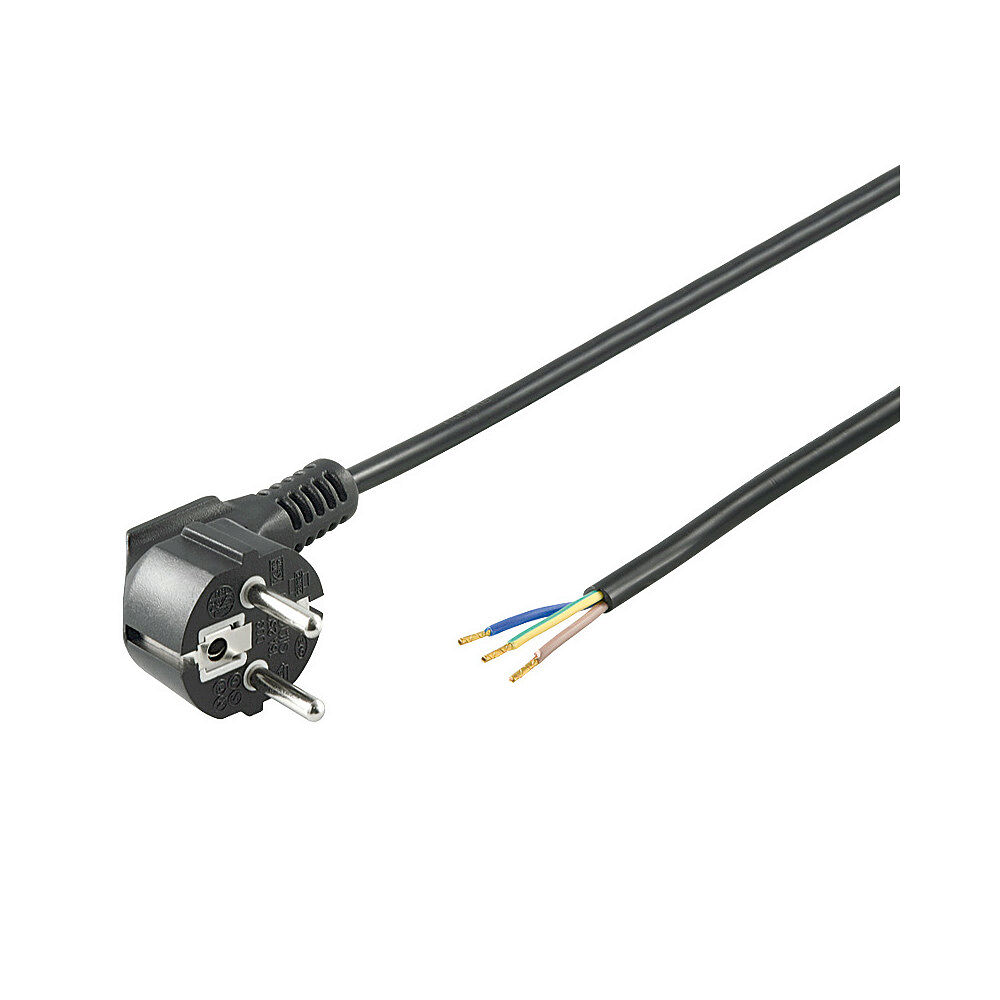 Goobay goobay - strömkabel - power CEE 7/7 till blank tråd - 3 m