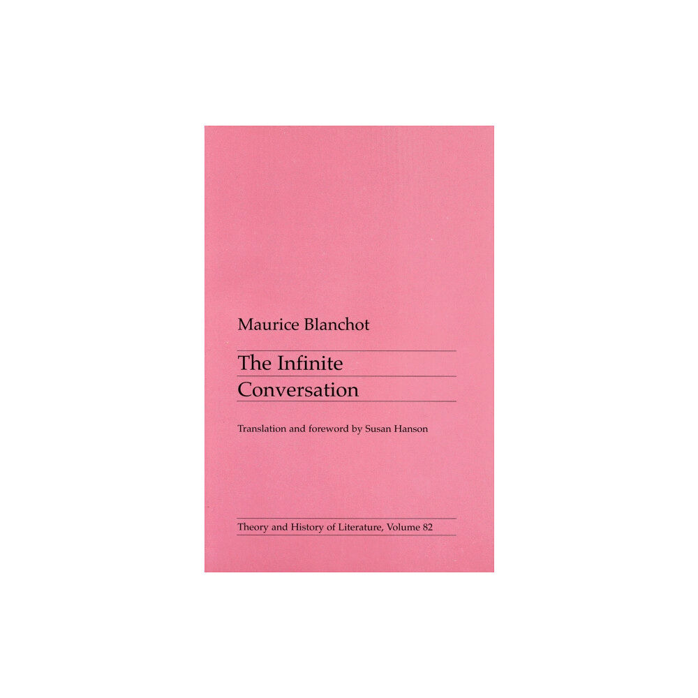 University of Minnesota Press Infinite Conversation (häftad, eng)