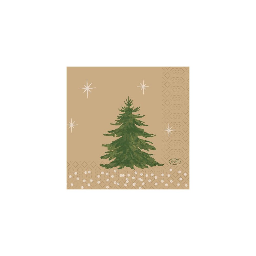 Duni Servett DUNI Trees 3-lags 24x24cm 50/fp