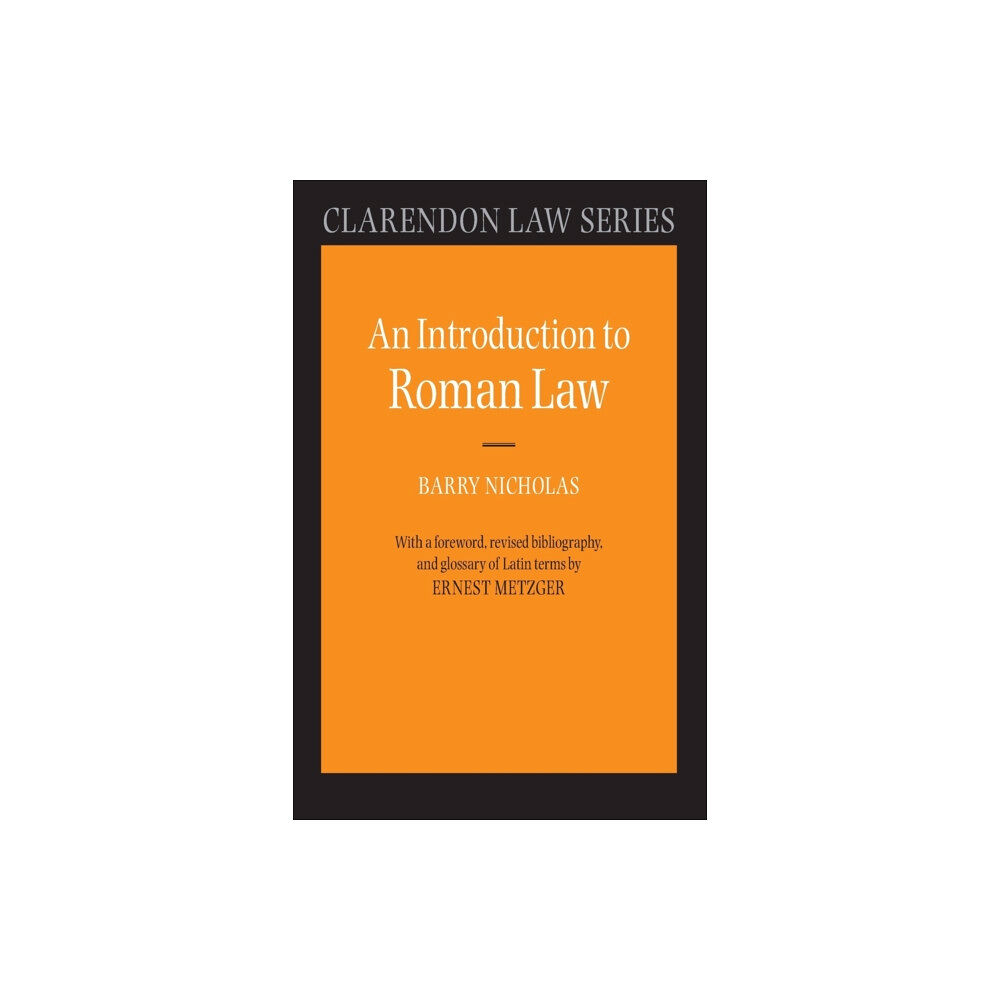 Oxford University Press An Introduction to Roman Law (häftad, eng)