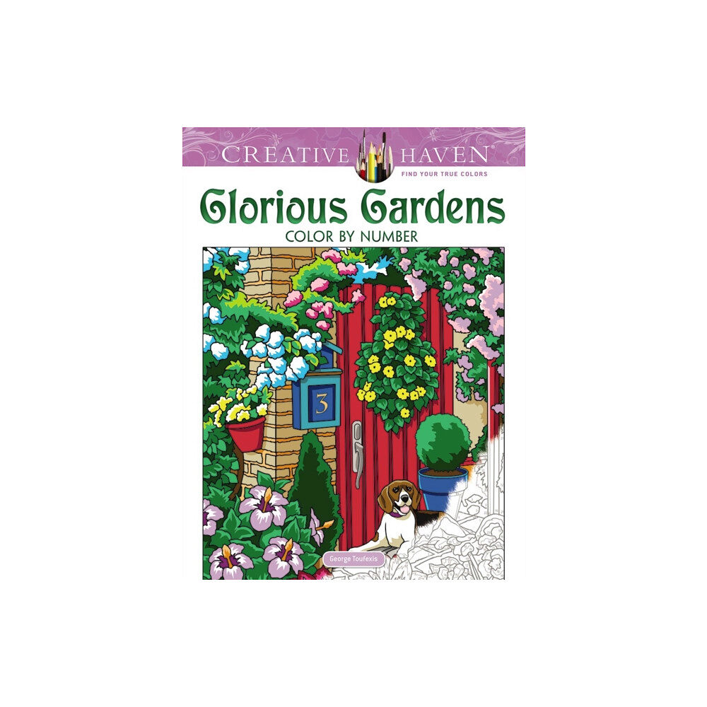 Dover publications inc. Creative Haven Glorious Gardens Color by Number Coloring Book (häftad, eng)