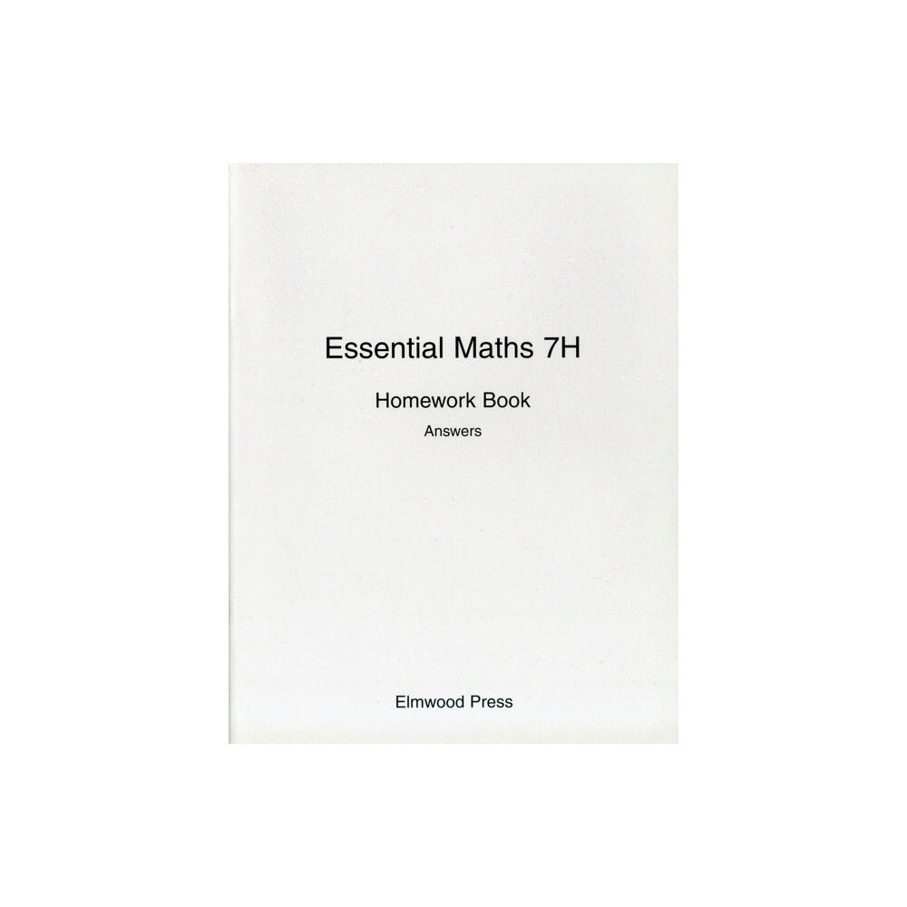Elmwood Education Limited Essential Maths 7H Homework Book Answers (häftad, eng)