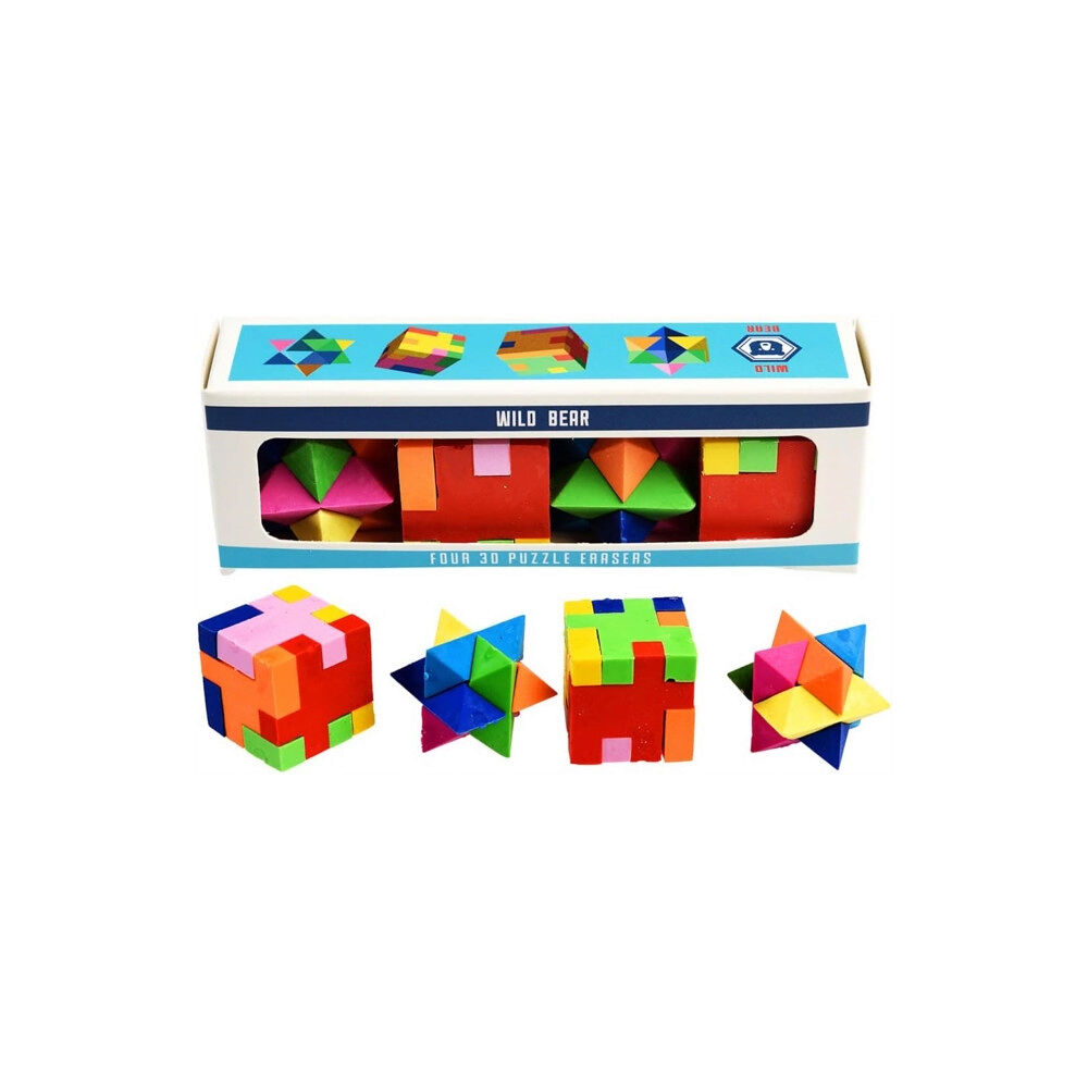 REX LONDON 3D puzzle erasers (set of 4) - Wild Bear
