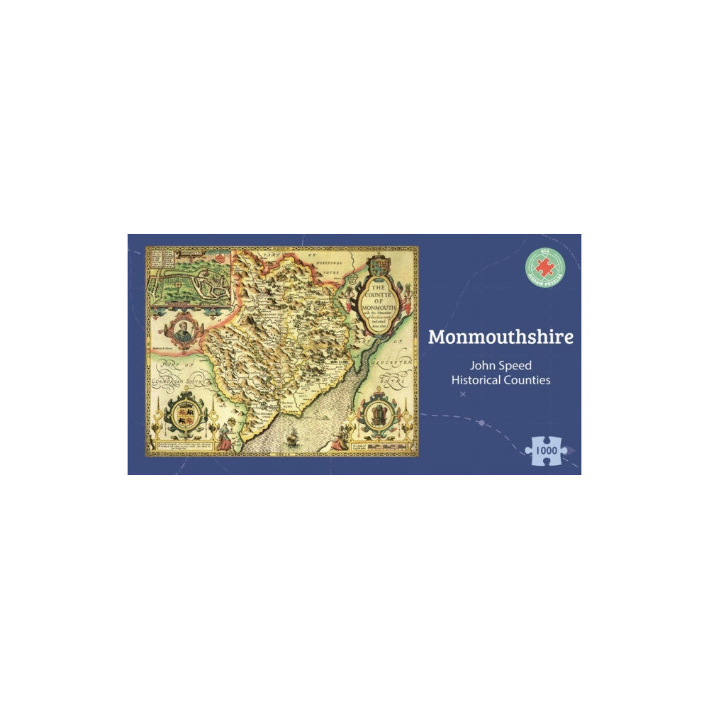 ALL JIGSAW PUZZLES Monmouthshire Historical 1610 Map 1000 Piece Puzzle
