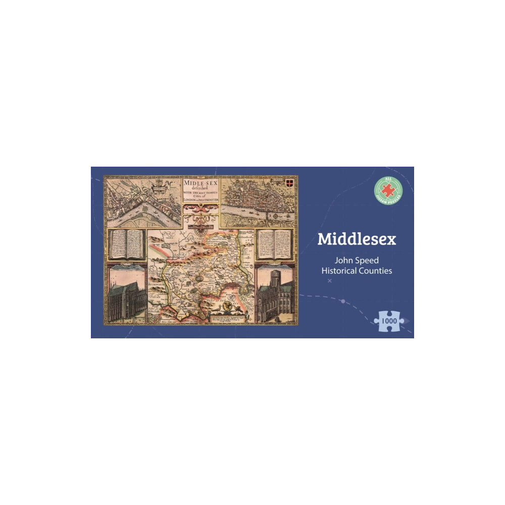 ALL JIGSAW PUZZLES Middlesex Historical 1610 Map 1000 Piece Puzzle