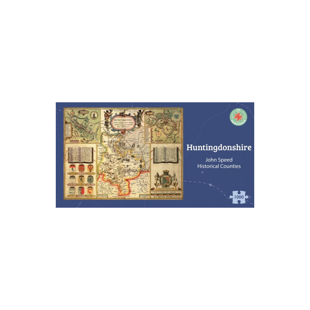 ALL JIGSAW PUZZLES Huntingdonshire Historical 1610 Map 1000 Piece Puzzle