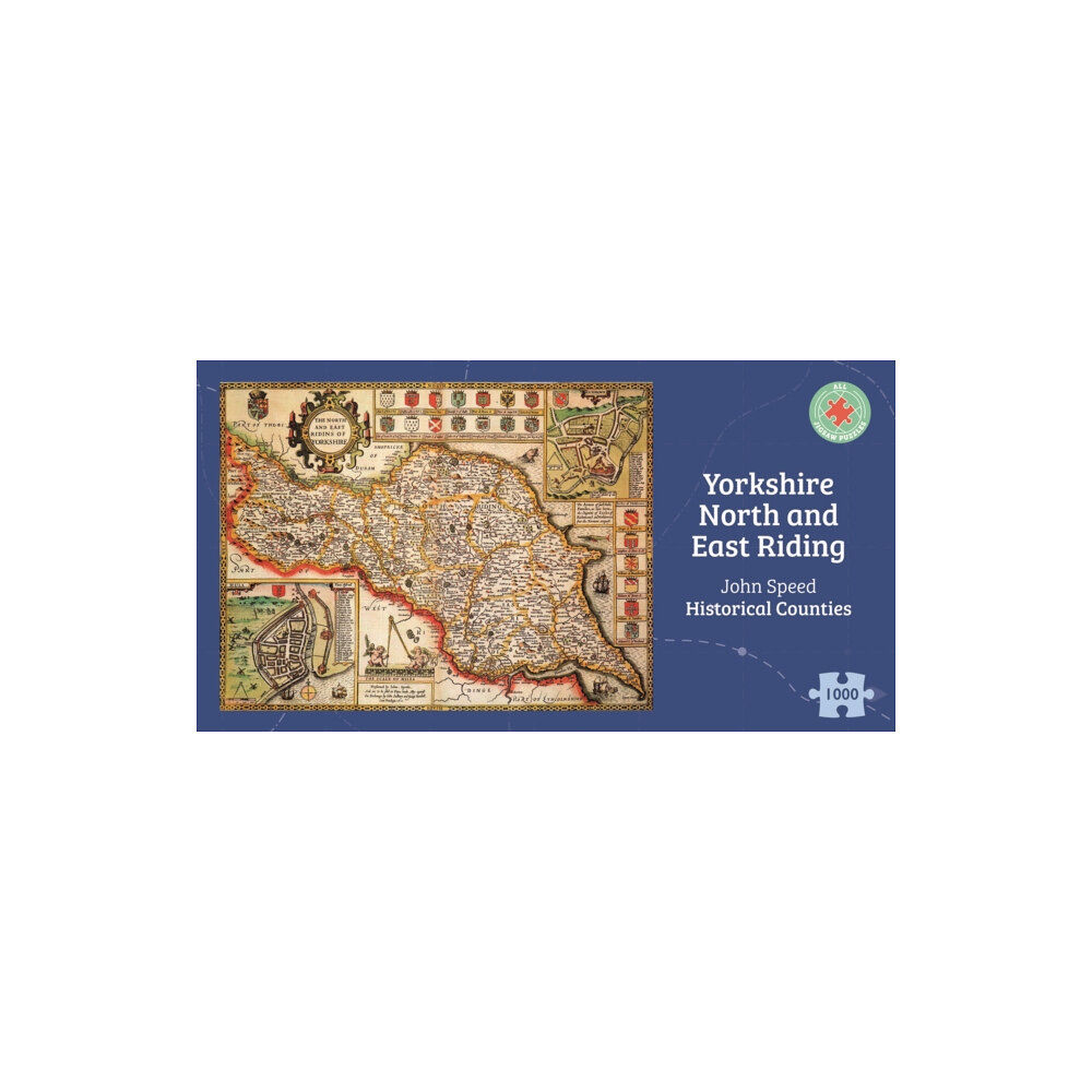 ALL JIGSAW PUZZLES Yorkshire North & East Riding  Historical 1610 Map 1000 Piece Puzzle
