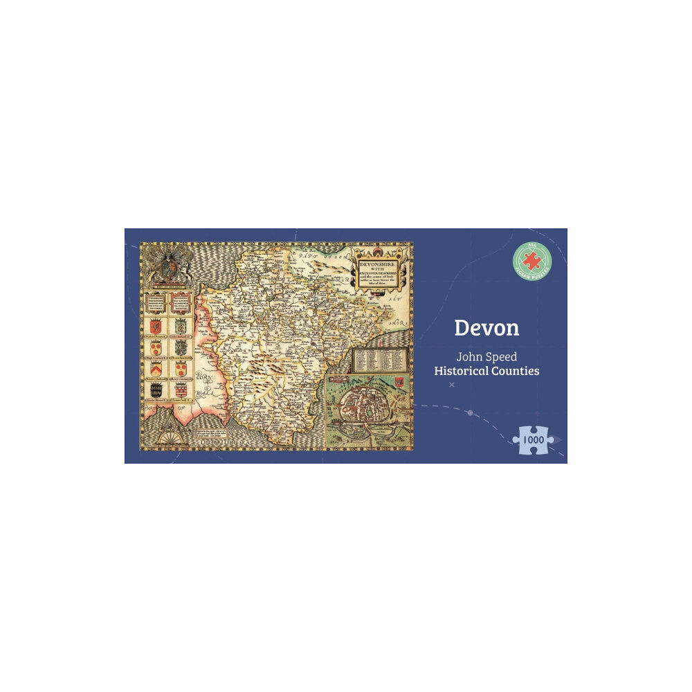 ALL JIGSAW PUZZLES Devon Historical 1610 Map 1000 Piece Puzzle