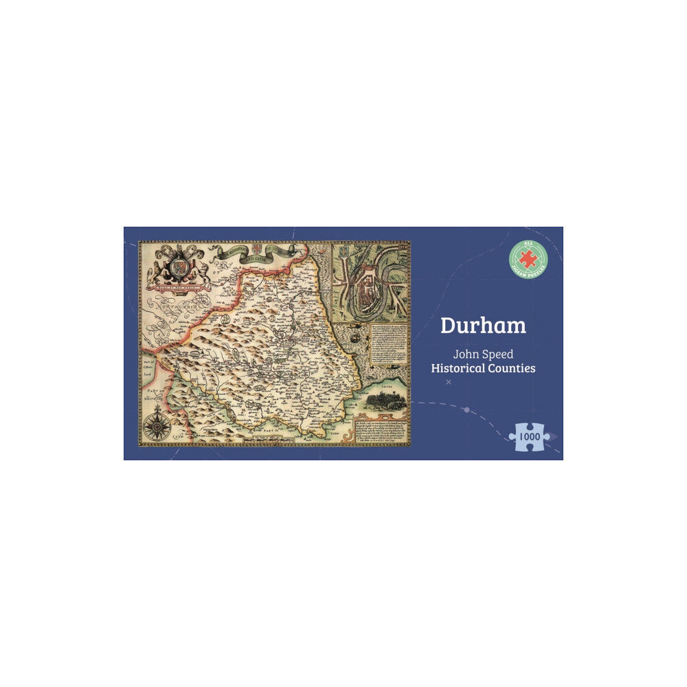 ALL JIGSAW PUZZLES Durham Historical 1610 Map 1000 Piece Puzzle