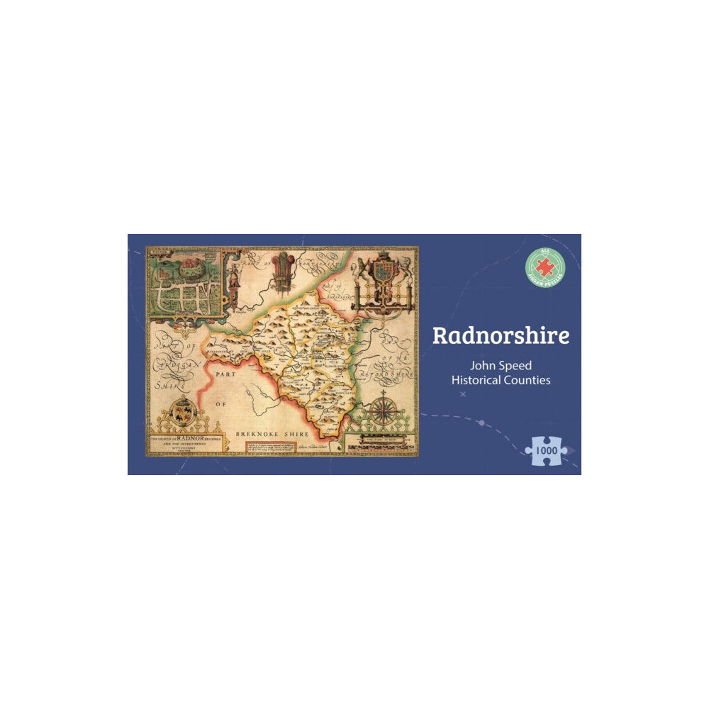 ALL JIGSAW PUZZLES Radnorshire Historical 1610 Map 1000 Piece Puzzle