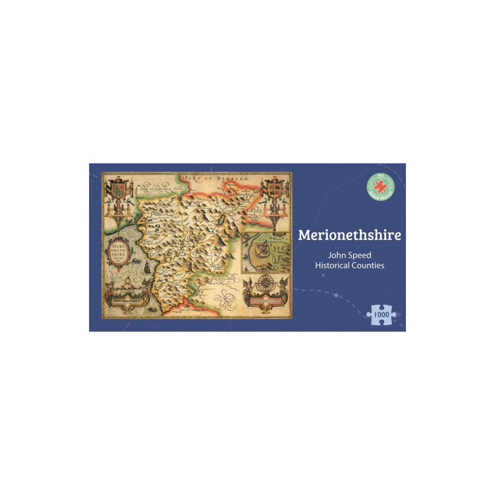 ALL JIGSAW PUZZLES Merionethshire Historical 1610 Map 1000 Piece Puzzle