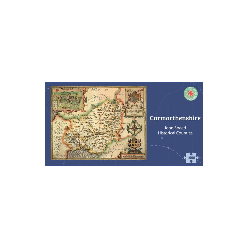 ALL JIGSAW PUZZLES Carmarthenshire Historical 1610 Map 1000 Piece Puzzle