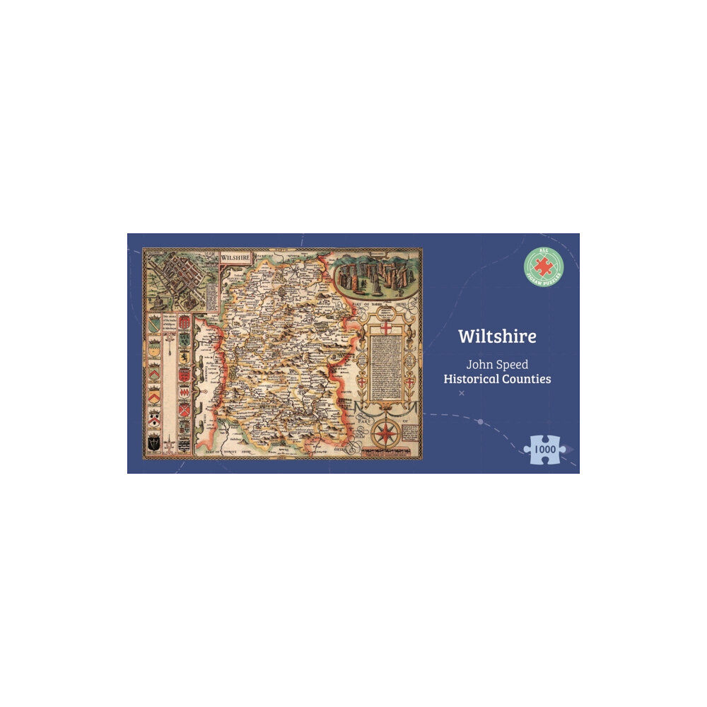 ALL JIGSAW PUZZLES Wiltshire Historical 1610 Map 1000 Piece Puzzle