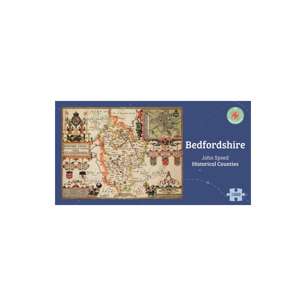 ALL JIGSAW PUZZLES Bedfordshire Historical 1610 Map 1000 Piece Puzzle