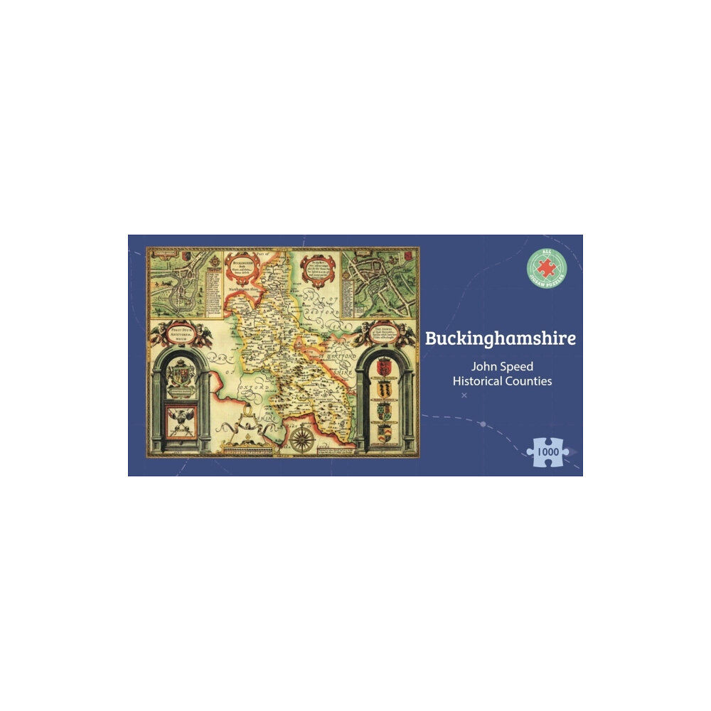 ALL JIGSAW PUZZLES Buckinghamshire Historical 1610 Map 1000 Piece Puzzle