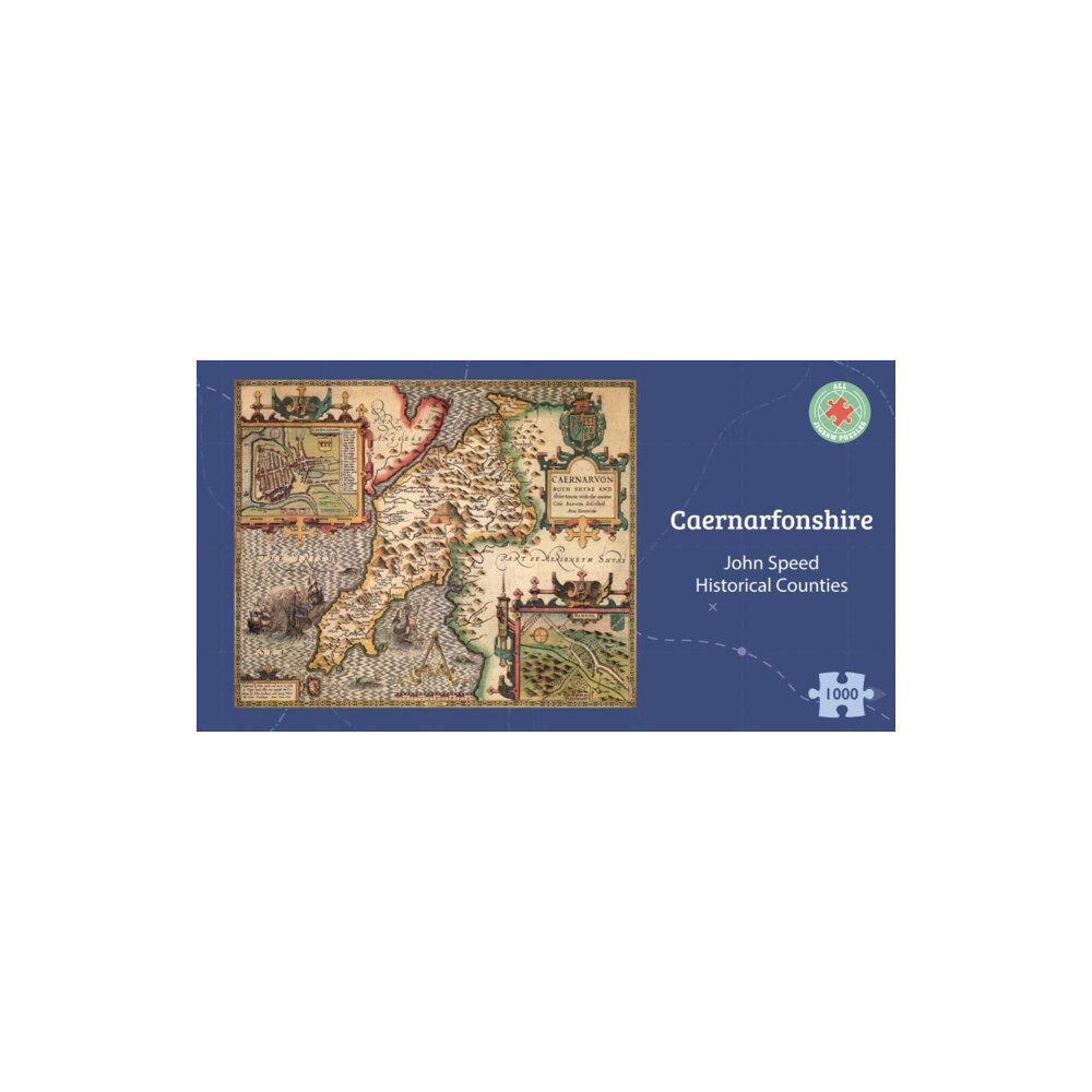 ALL JIGSAW PUZZLES Caernarfonshire Historical 1610 Map 1000 Piece Puzzle