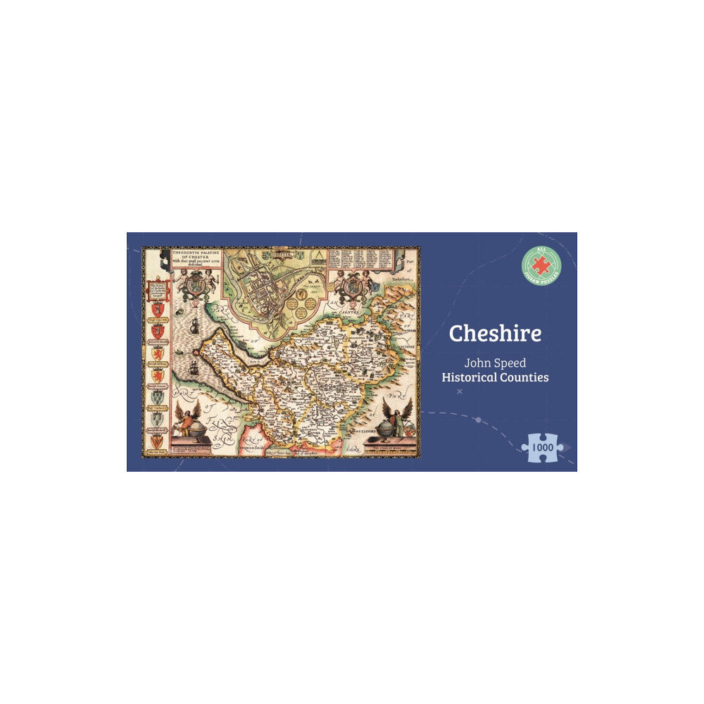 ALL JIGSAW PUZZLES Cheshire Historical 1610 Map 1000 Piece Puzzle