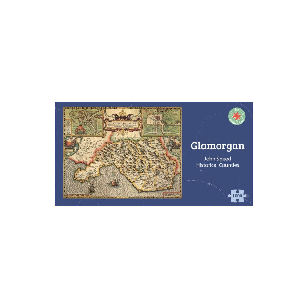 ALL JIGSAW PUZZLES Glamorgan Historical 1610 Map 1000 Piece Puzzle