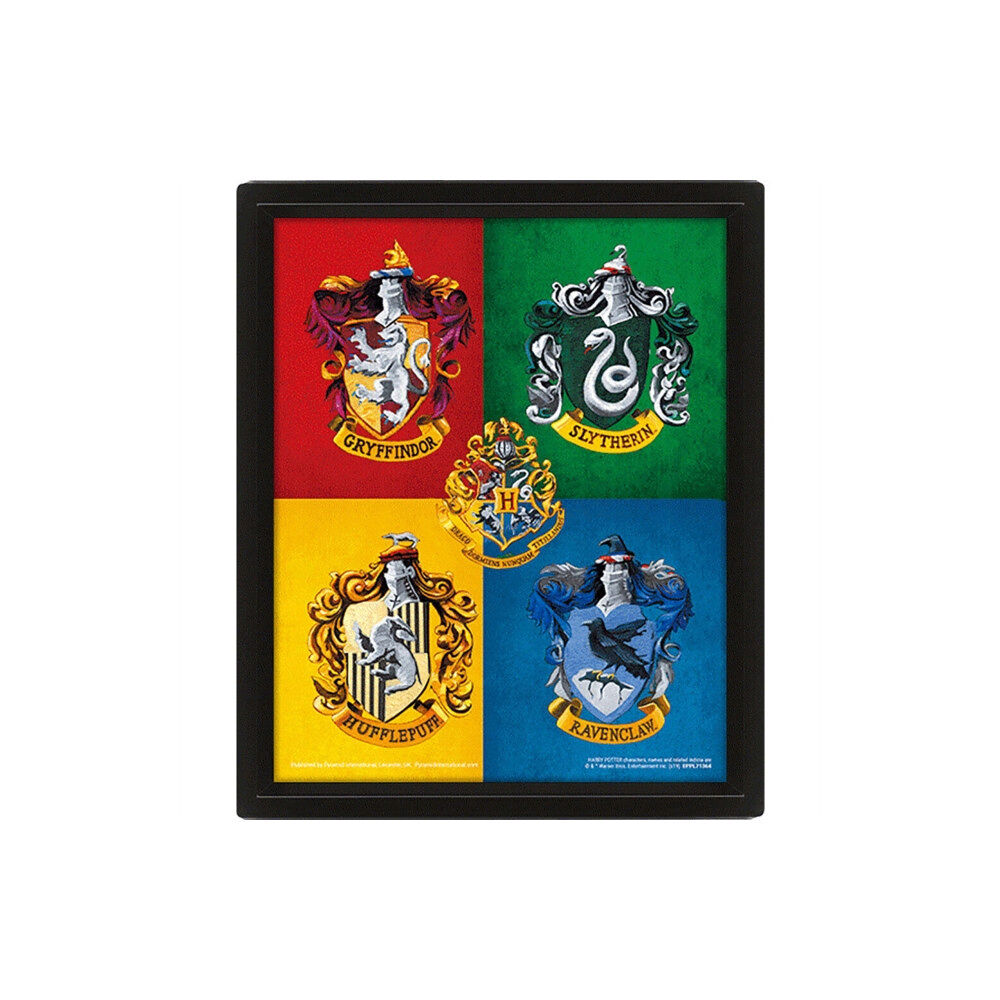 Pyramid International Harry Potter (Colourful Crest) - Framed