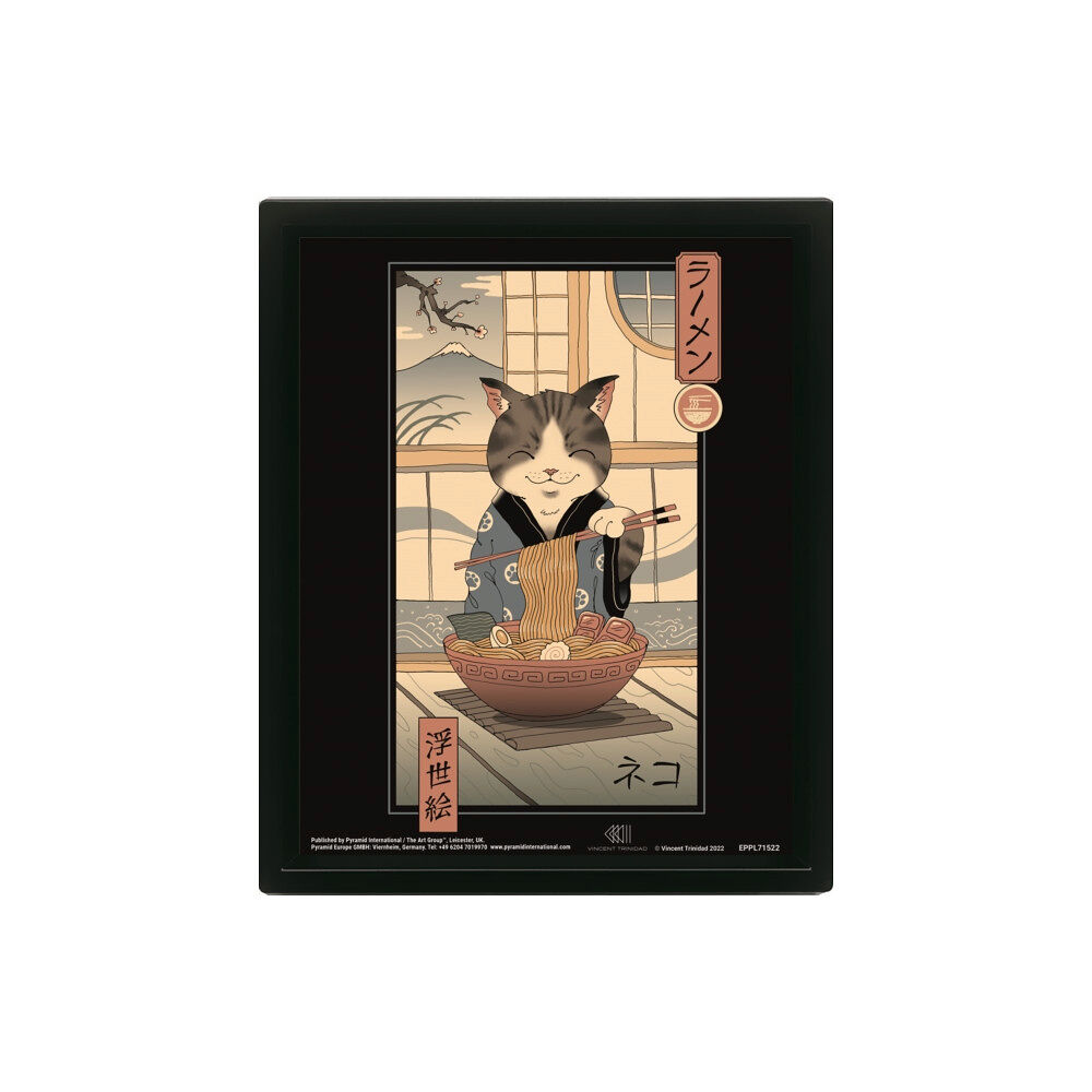Pyramid International Vincent Trinidad (Neko Ramen Ukiyo-E) Framed 3D