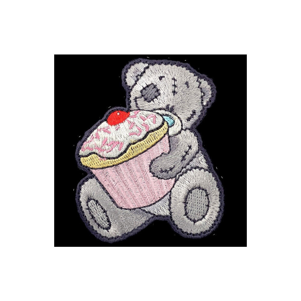 Pawprint Family Tatty Teddy with Cupcake Sew On Patch