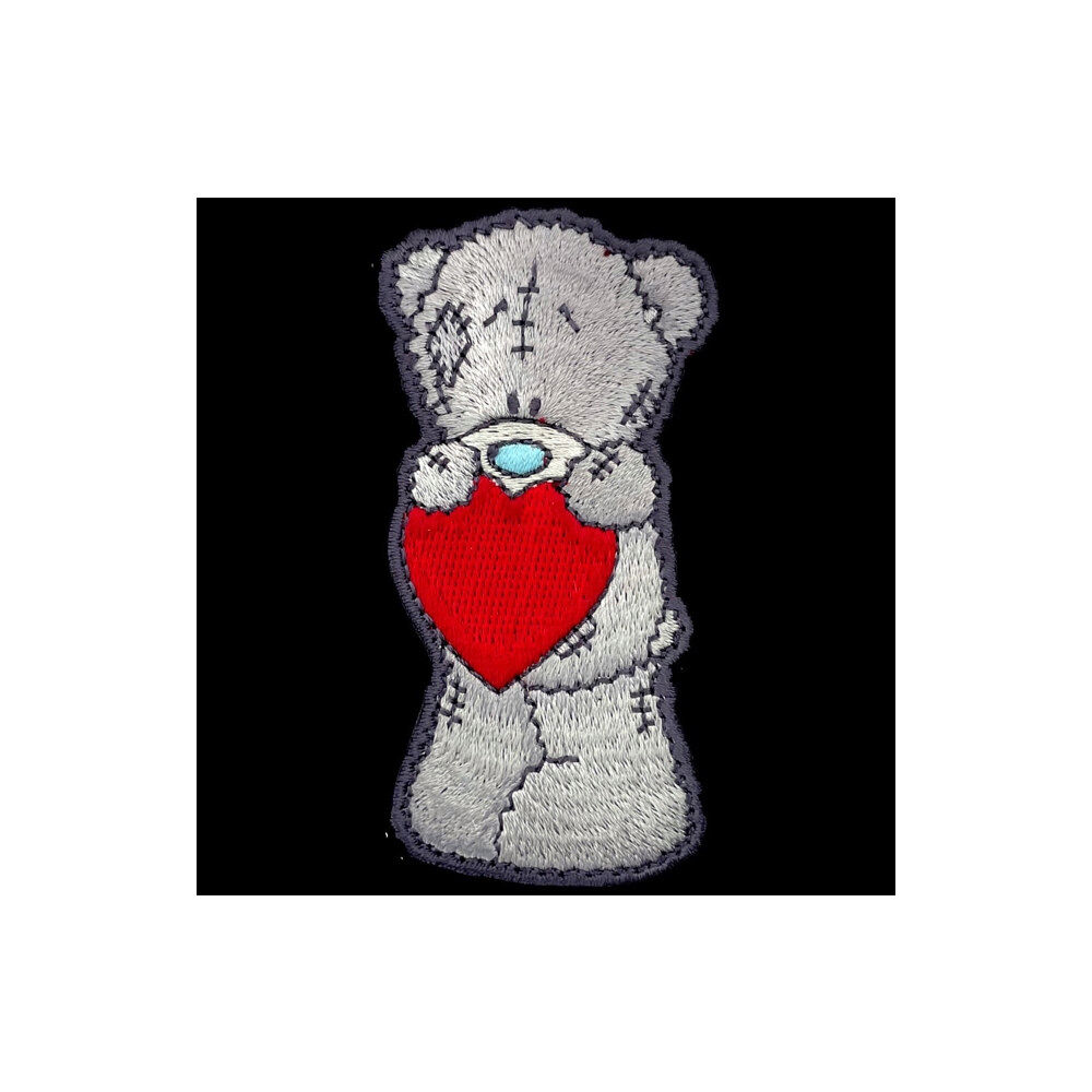 Pawprint Family Tatty Teddy with Heart Sew On Patch