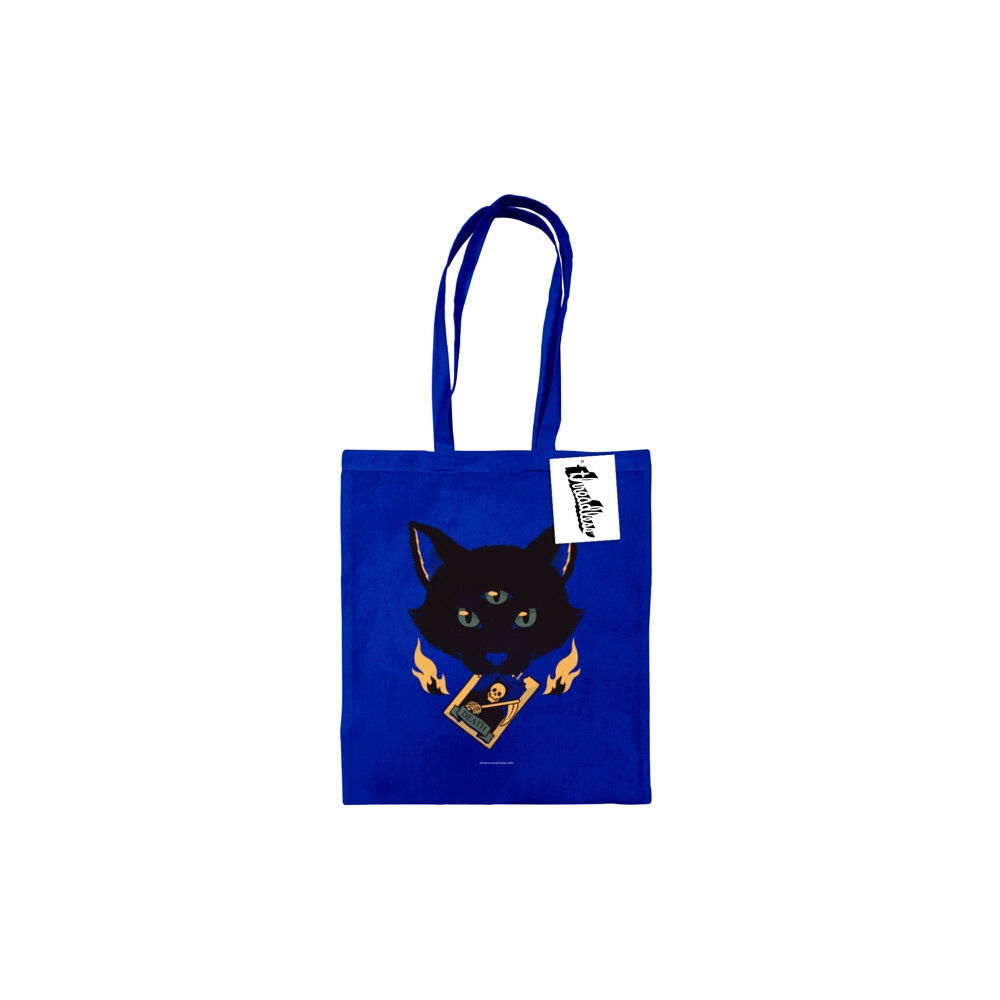 Pyramid International Tobe Fonseca (Cat Tarot Death) Blue Tote Bag