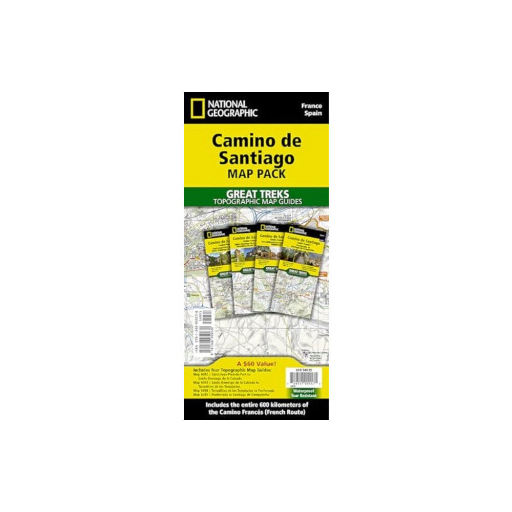 National Geographic Maps Camino de Santiago Map Map Pack Bundle