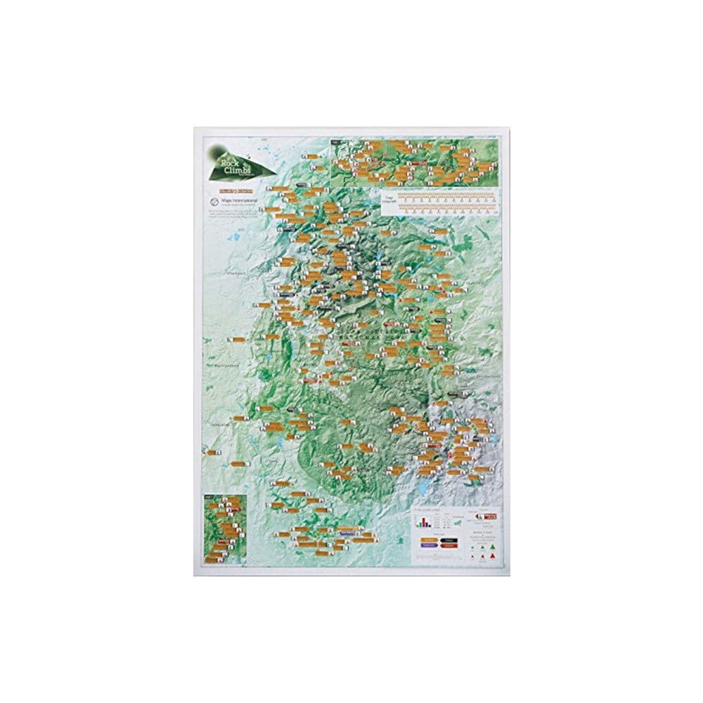 Maps International Ltd Rock Climbs Peak District Scratch Print