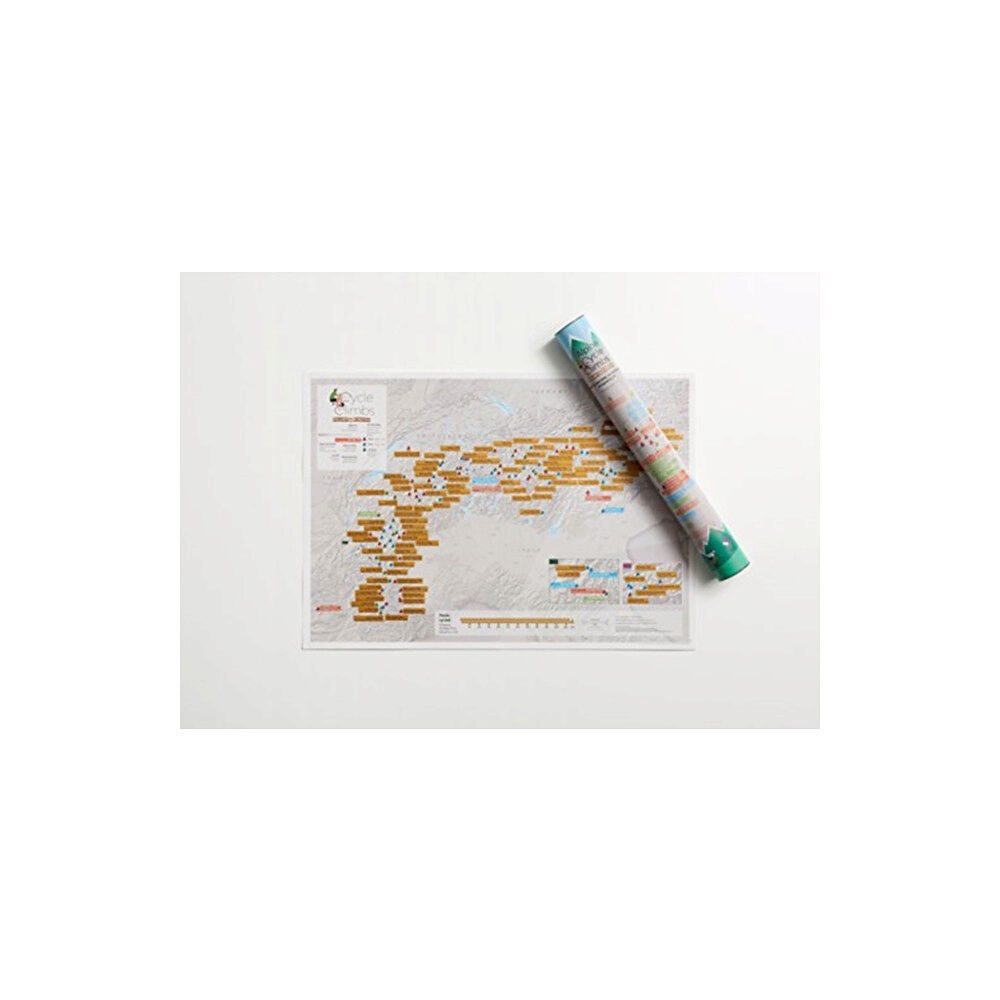 Maps International Ltd Alpine Cycling Collect and Scratch Print