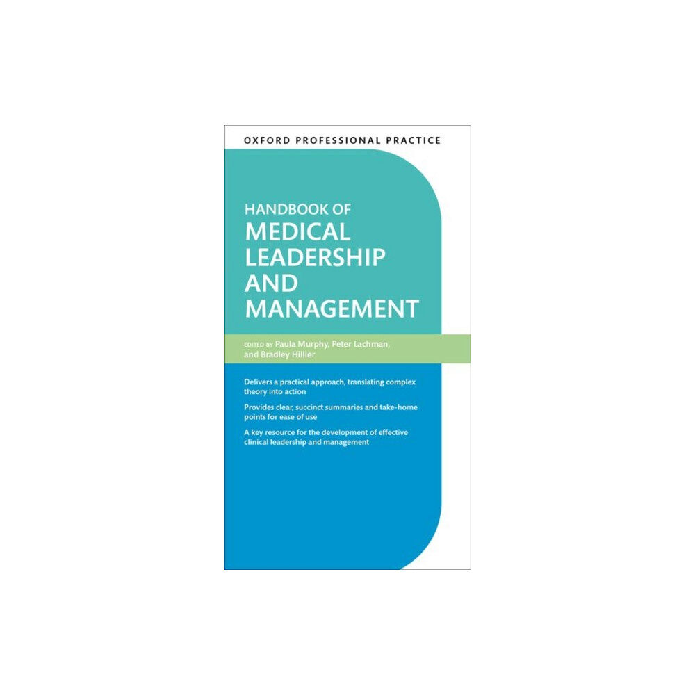 Oxford University Press Oxford Professional Practice: Handbook of Medical Leadership and Management (häftad, eng)