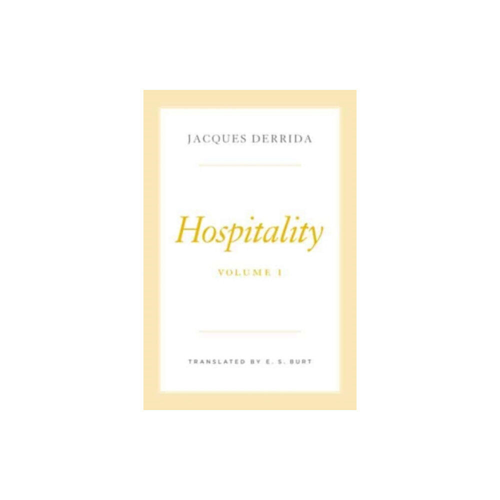 The university of chicago press Hospitality, Volume I (inbunden, eng)